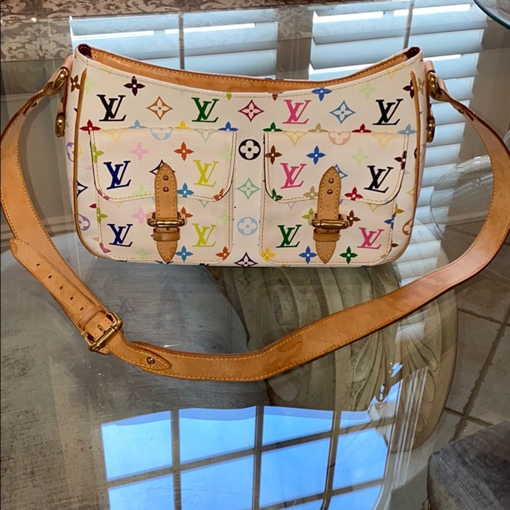 RARE white multi-colored Lodge Louis Vuitton Crossbody